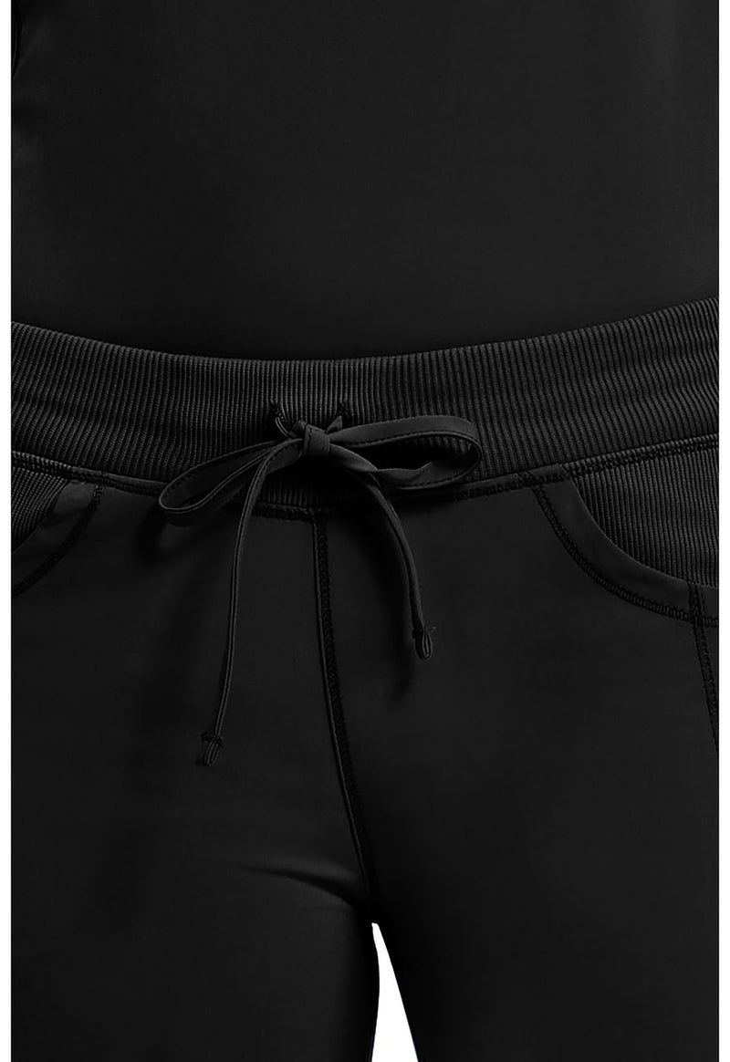 Cherokee Women's Infinity Low-Rise Straight Leg Drawstring Pant, Black, XX-Large - Image 4